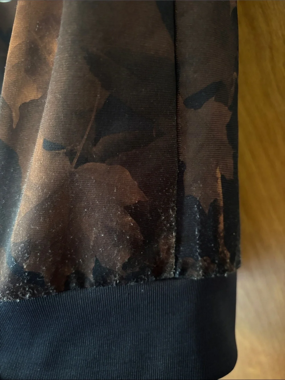 adidas Men’s Brown Leaf-Print Bomber Jacket
